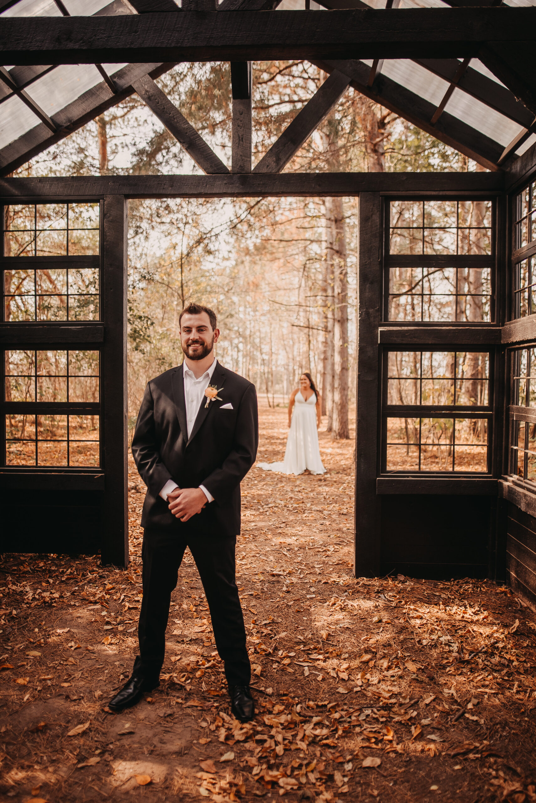 First Look, Couples photos, Groom reaction, Minnesota Wedding Photographer, Minnesota Photographer, Minnesota Wedding, Ivory North Co., Ivory North Co. Wedding, Mora Minnesota Wedding, Wedding Inspiration, Wedding Ideas, Wedding Photos, Wedding Photography, Outdoor Wedding, Fall Wedding,  Unique Wedding Photos, Fun Wedding Photos, Wedding Inspo