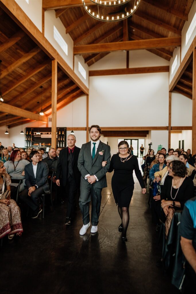 Indoor Ceremony held at Ivy Black Wedding Venue