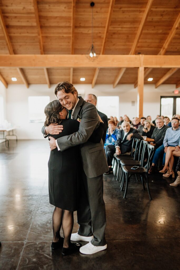 Indoor Ceremony held at Ivy Black Wedding Venue