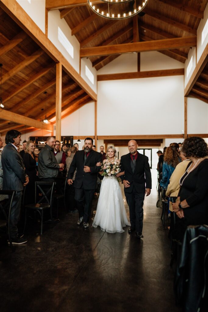 Indoor Ceremony held at Ivy Black Wedding Venue