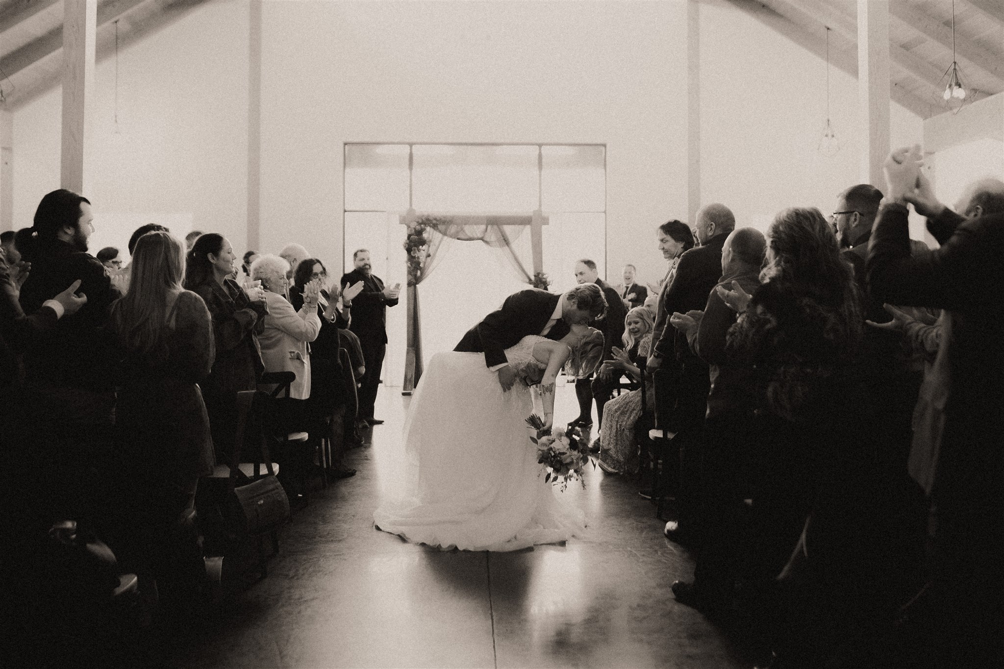 Indoor Ceremony held at Ivy Black Wedding Venue