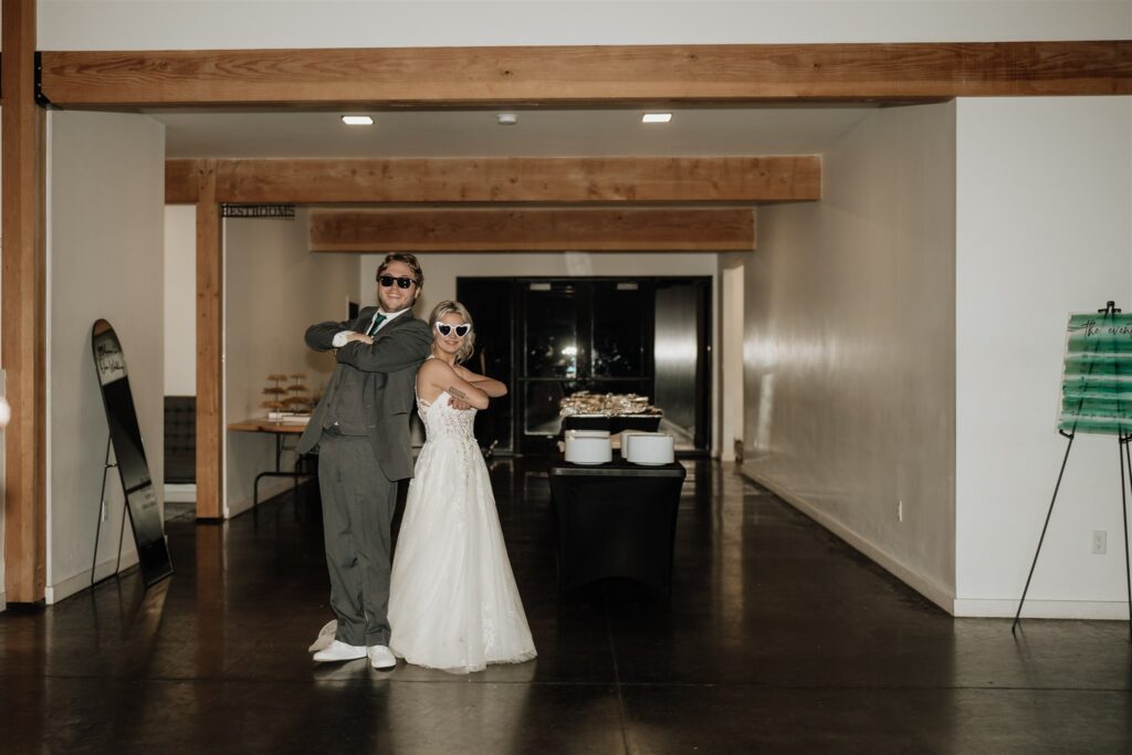 bride and groom grand entrance at minnesota wedding venue