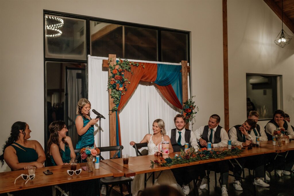 maid of honor speeches held at Ivy Black Wedding venue