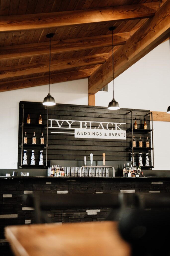 Bar at Ivy Black Weddings and Event, Minnesota Wedding Photographer