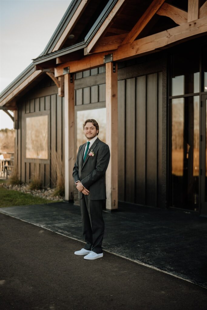 First look at Ivy Black Wedding venue with Bride and Groom