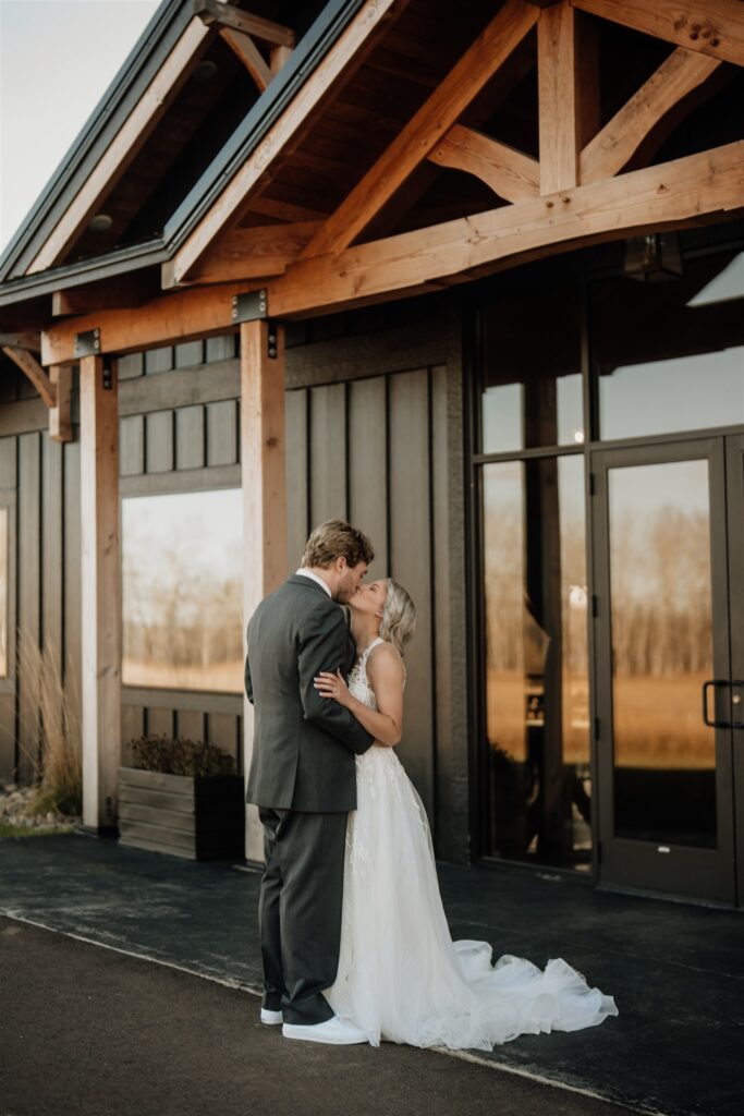 First look at Ivy Black Wedding venue with Bride and Groom