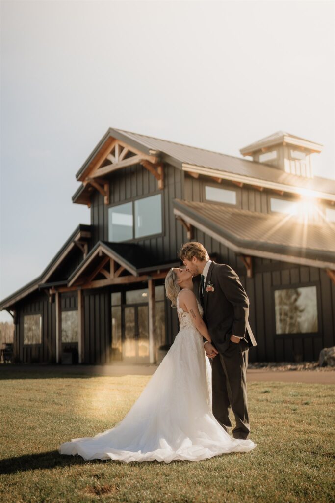 First look at Ivy Black Wedding venue with Bride and Groom