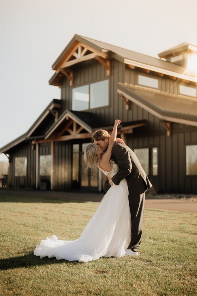 First look at Ivy Black Wedding venue with Bride and Groom