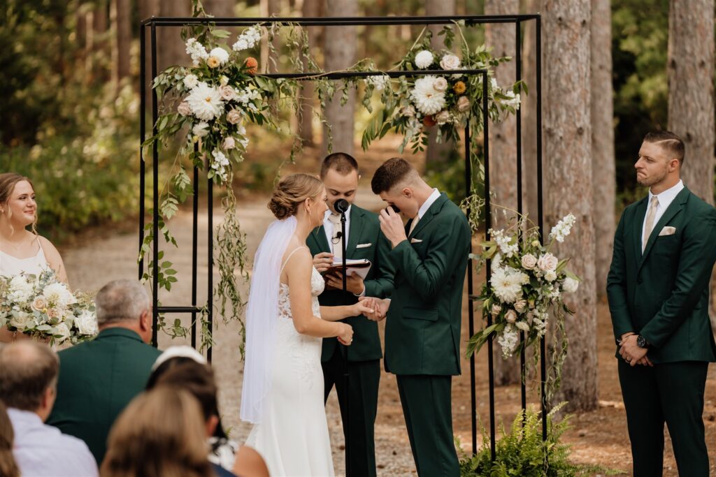 outdoor ceremony at pinewood