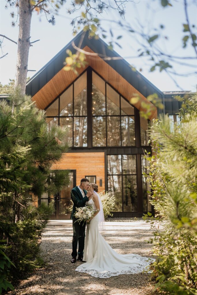 Bride and groom at Pinewood Weddings and Events